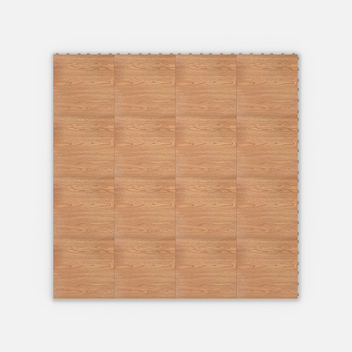 Sixteen tiles clicked together, in Honey Oak.