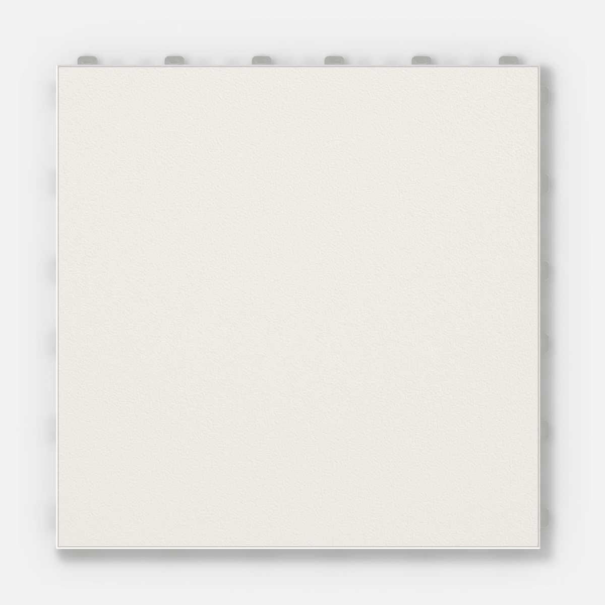 ULTRADECO modular floor tile in Frost White, single tile from directly above