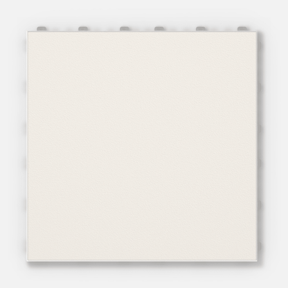 ULTRADECO modular floor tile in Frost White, single tile from directly above