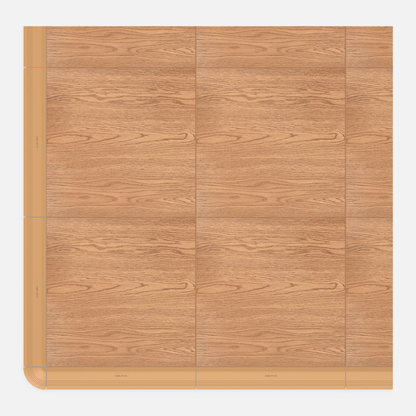 ULTRADECO modular floor tile in Honey Oak, with an edge ramp fitted