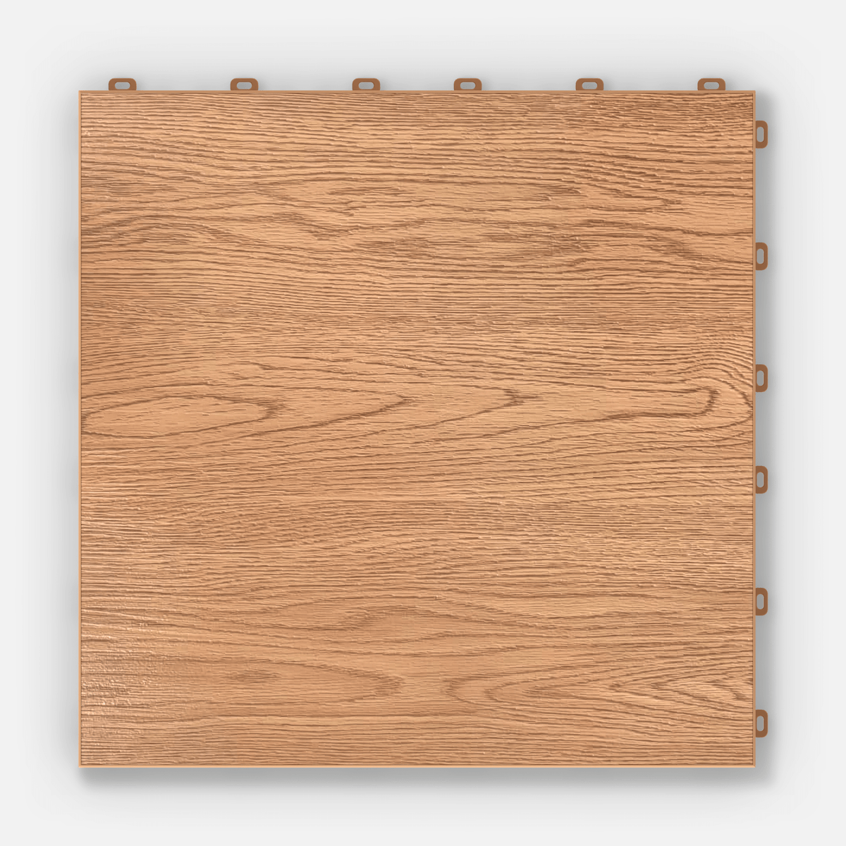 ULTRADECO modular floor tile in Honey Oak, single tile from directly above