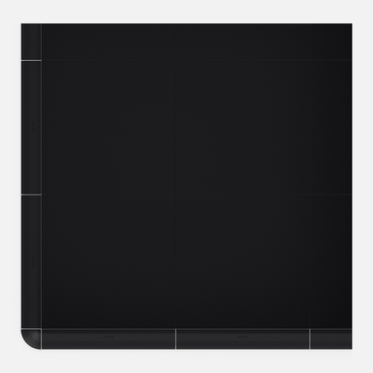 ULTRADECO modular floor tile in Onyx Black, with an edge ramp fitted
