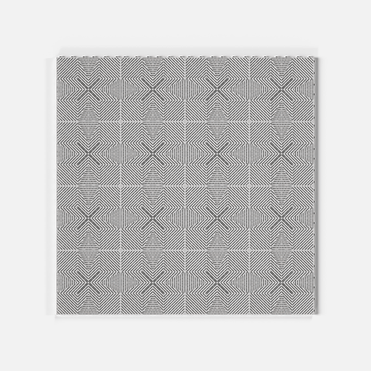 ULTRAFLUX garage floor tile in Glacier Grey, sixteen tiles laid in a four by four grid