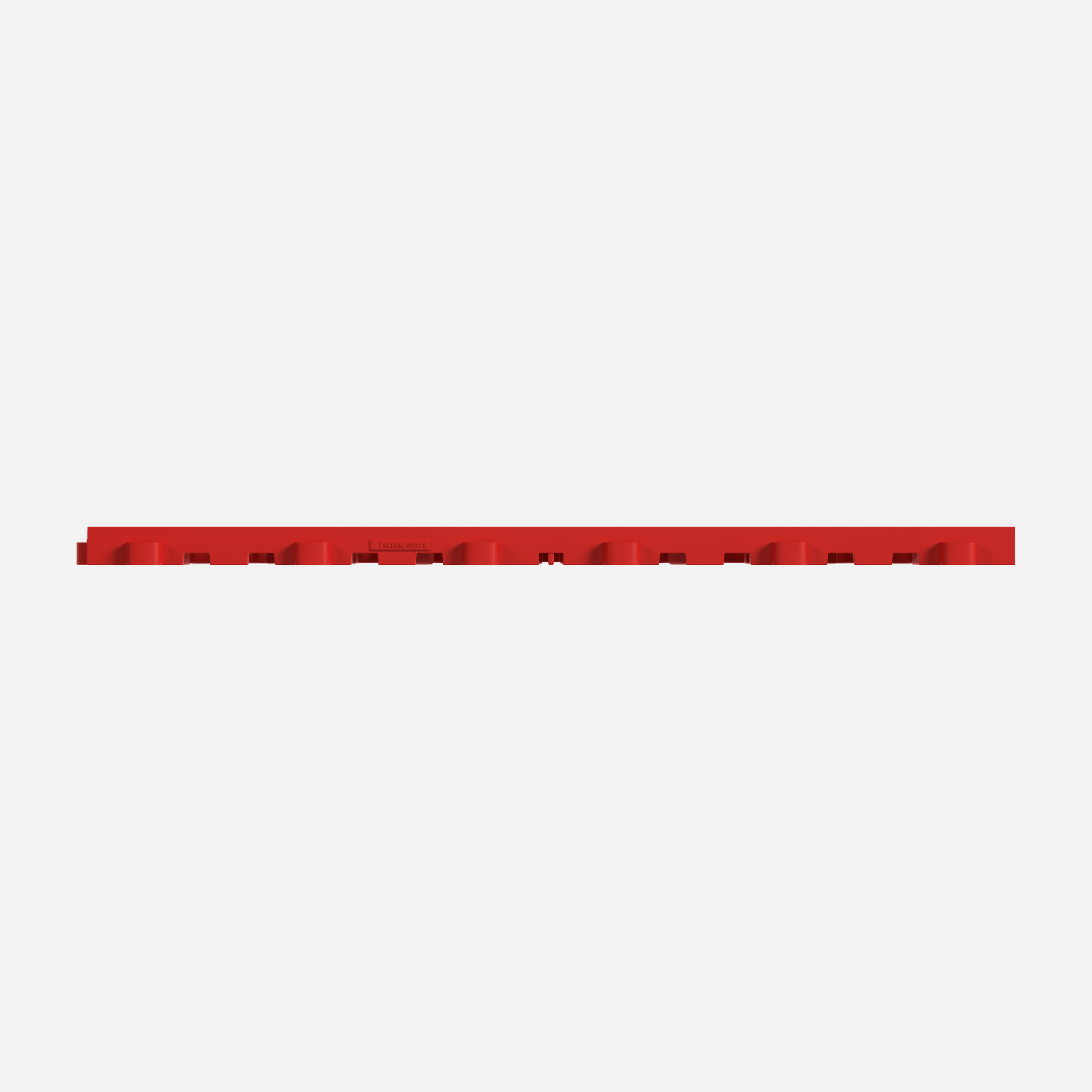 ULTRAFLUX garage floor tile in Rosso Red, tile edge profile, second view
