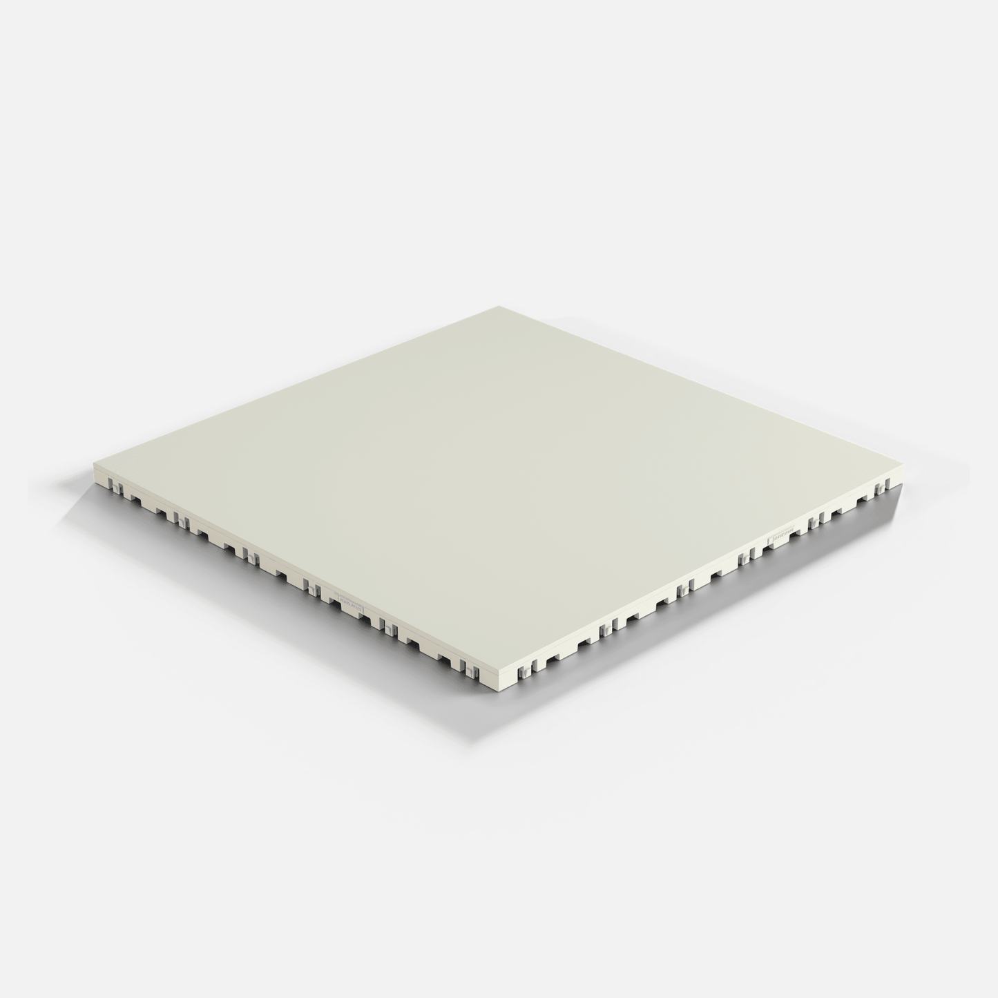 ULTRATONE modular floor tile in Coastal Grey, laid floor seen from above at an angle