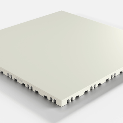 ULTRATONE modular floor tile in Coastal Grey, single tile seen from a low angle