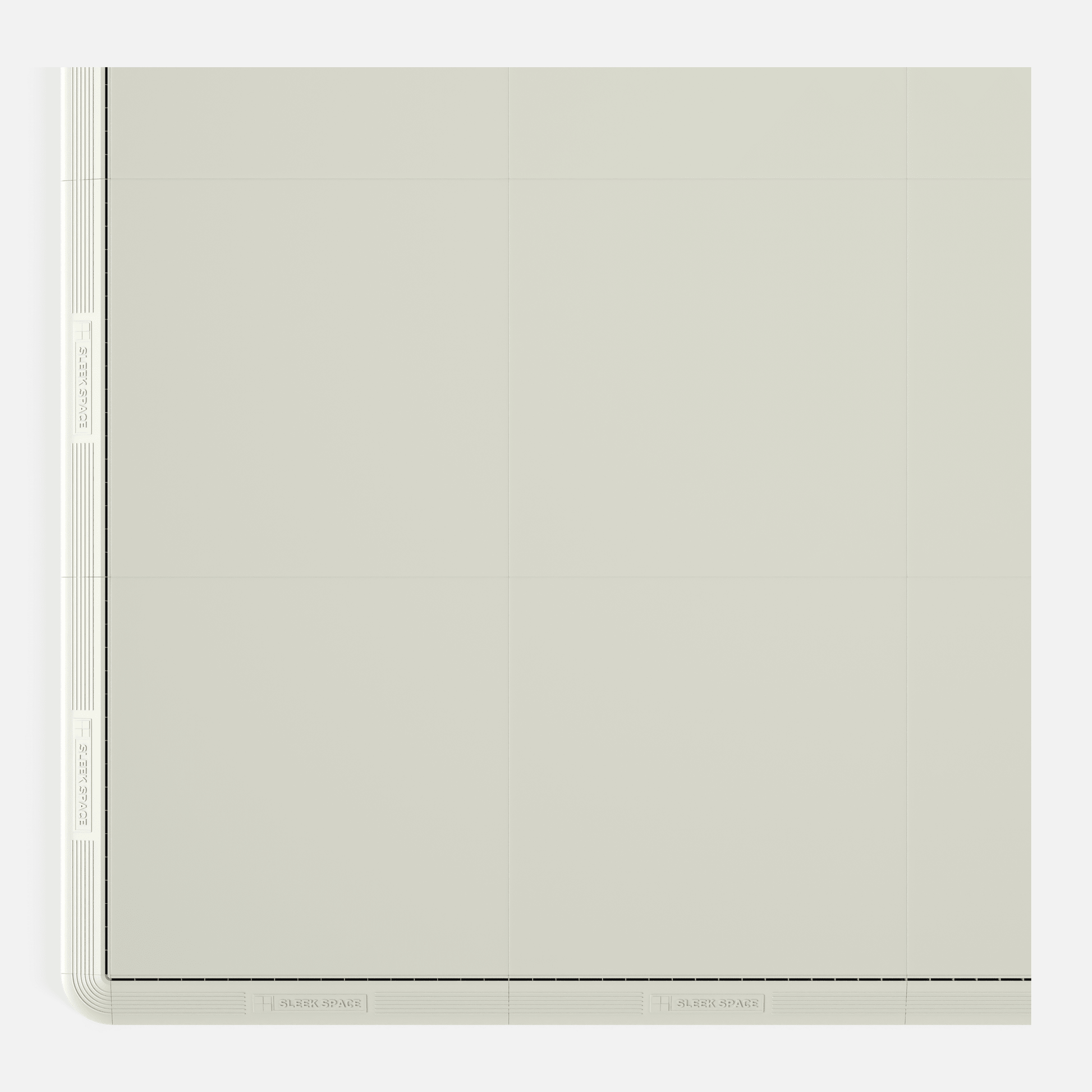 ULTRATONE modular floor tile in Coastal Grey, with an edge ramp fitted