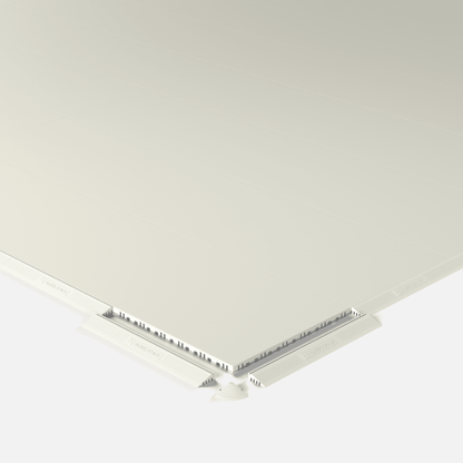 ULTRATONE modular floor tile in Coastal Grey, shown with an edge ramp