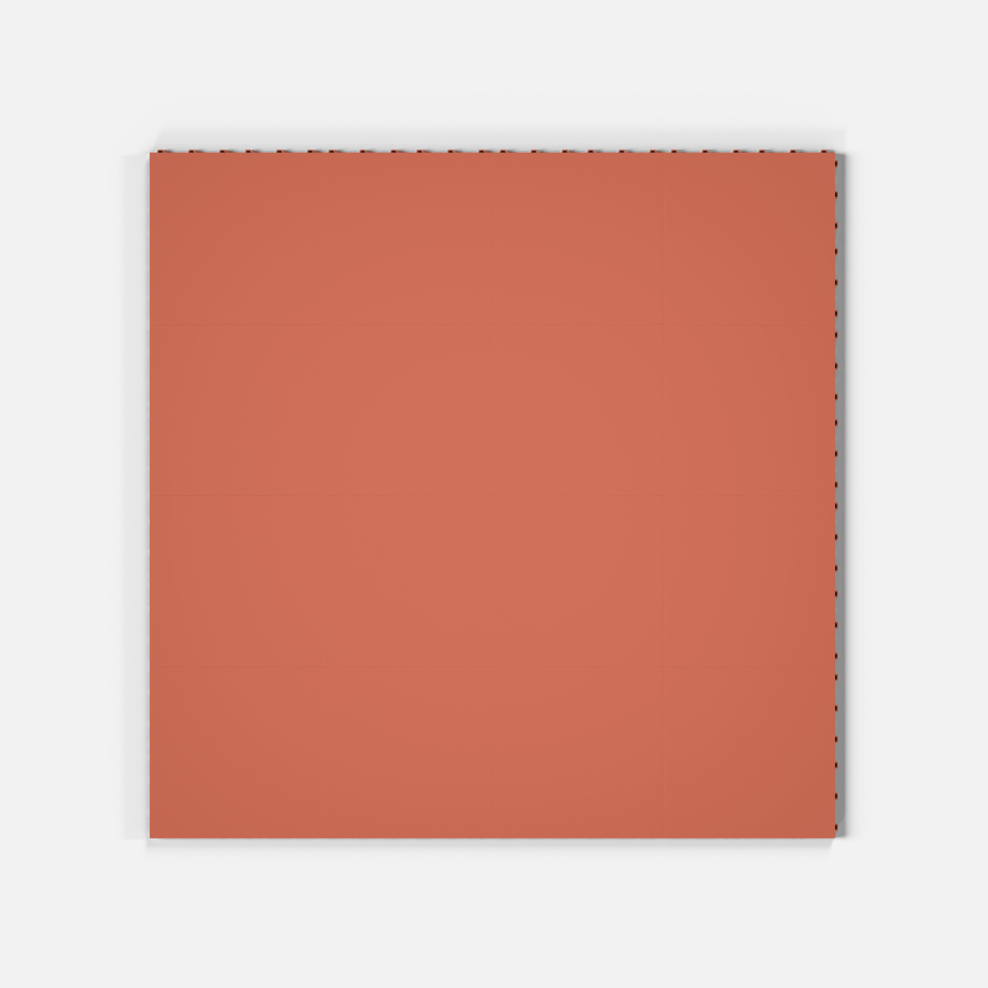 ULTRATONE modular floor tile in Outback Red, sixteen tiles laid in a four by four grid