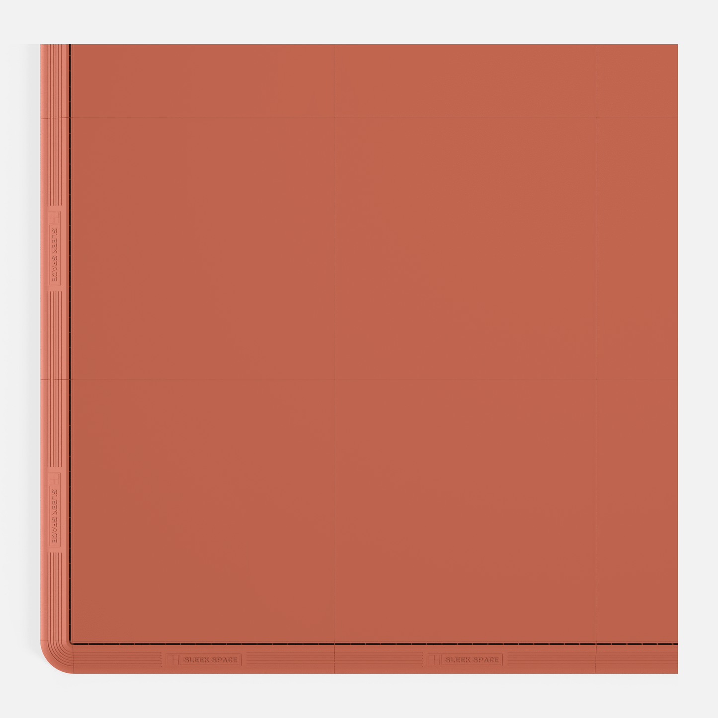 ULTRATONE modular floor tile in Outback Red, with an edge ramp fitted