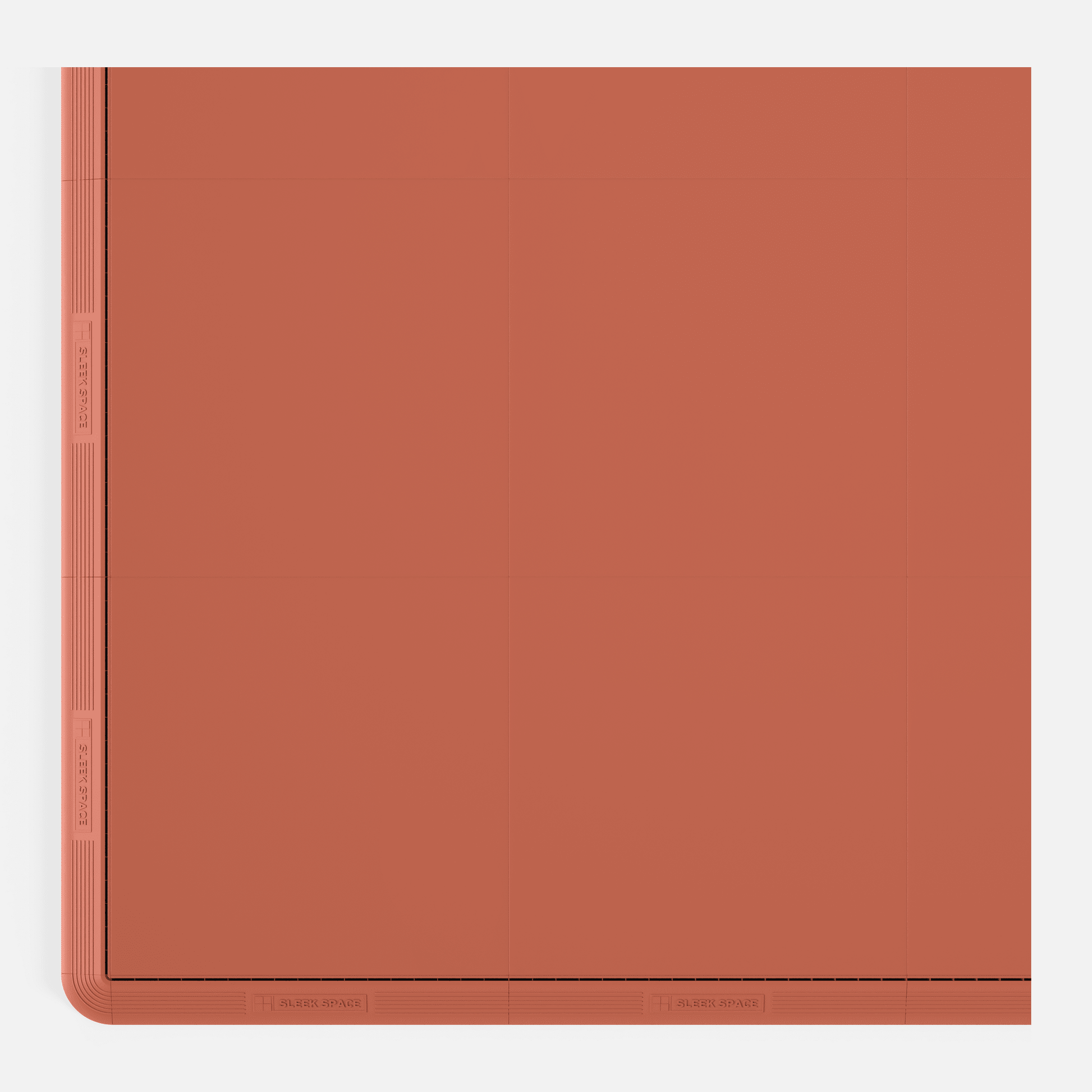 ULTRATONE modular floor tile in Outback Red, with an edge ramp fitted