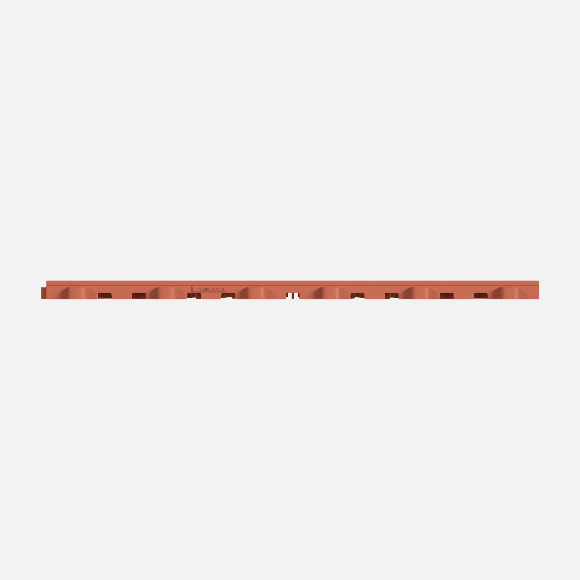 ULTRATONE modular floor tile in Outback Red, tile edge profile