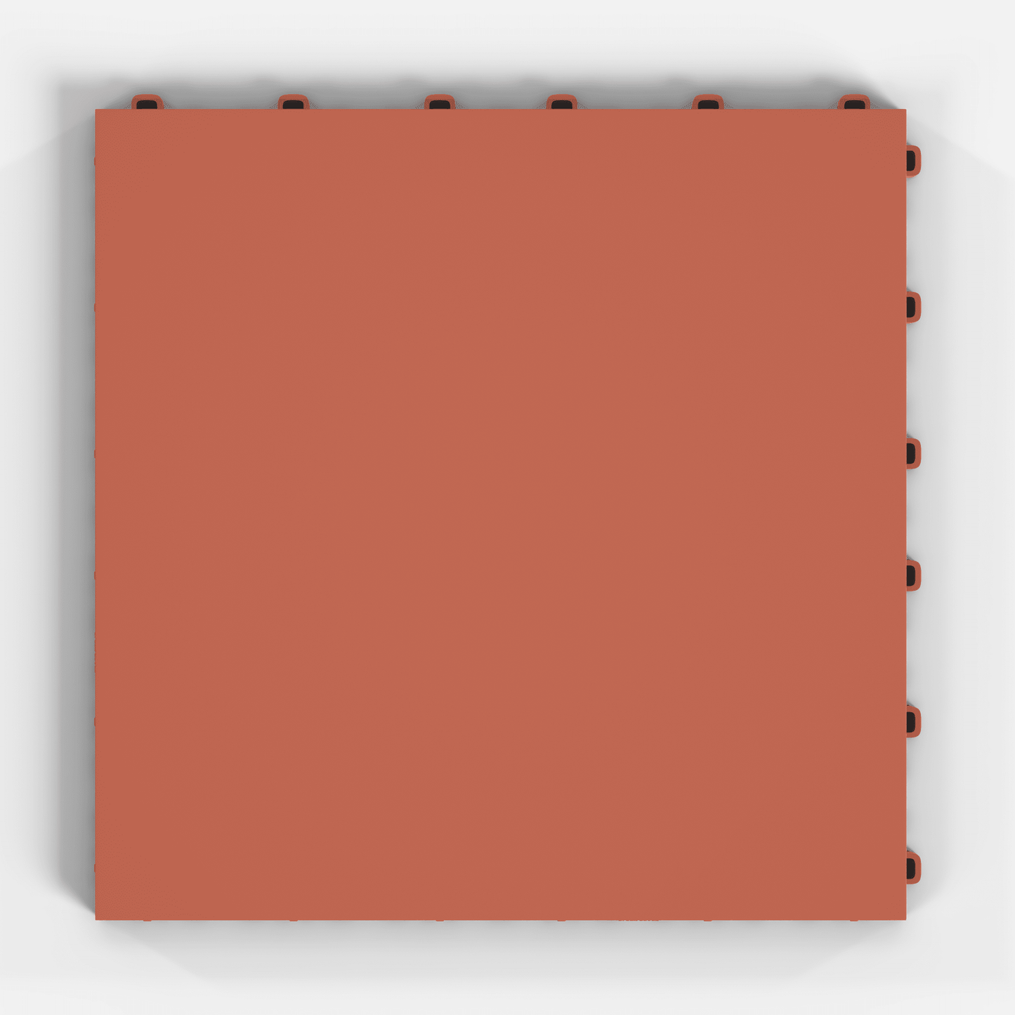 ULTRATONE modular floor tile in Outback Red, single tile from directly above