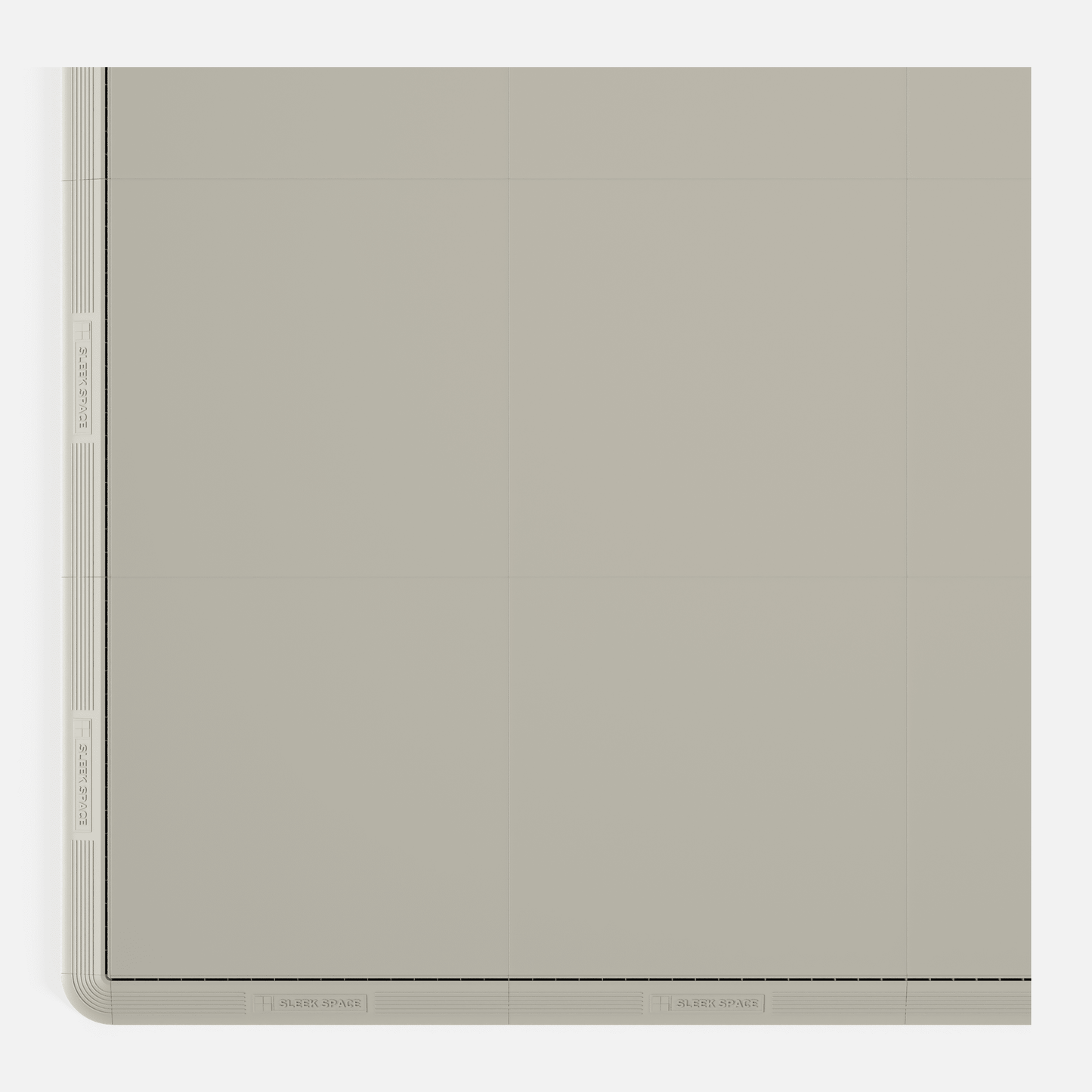 ULTRATONE modular floor tile in Pebble Beige, with an edge ramp fitted