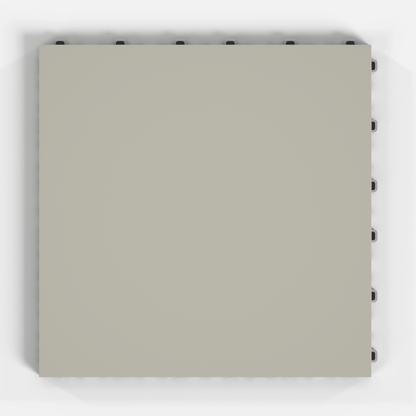 ULTRATONE modular floor tile in Pebble Beige, single tile from directly above