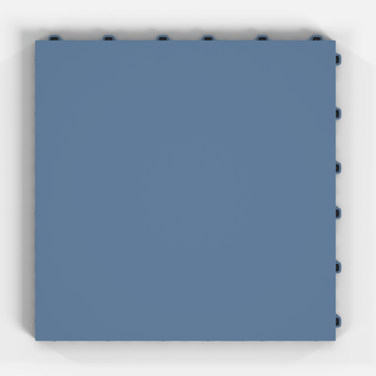 ULTRATONE modular floor tile in Steel Blue, single tile from directly above