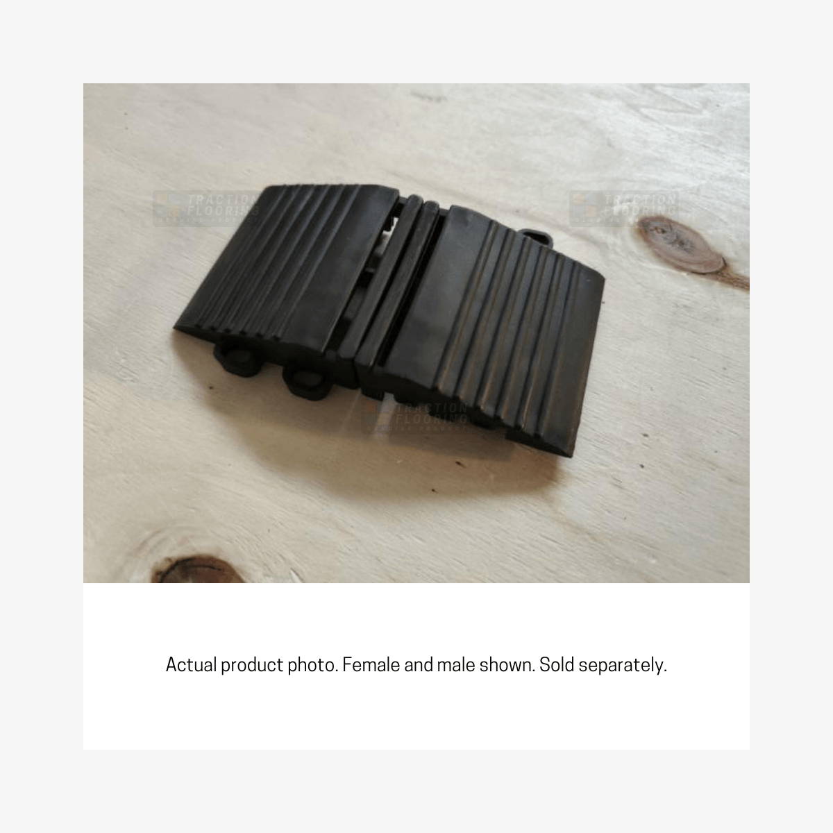 CordLink Tile Male Edge Ramp 60x60x18mm, Black
