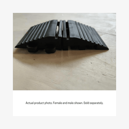 CordLink Tile Male Edge Ramp 60x60x18mm, Black