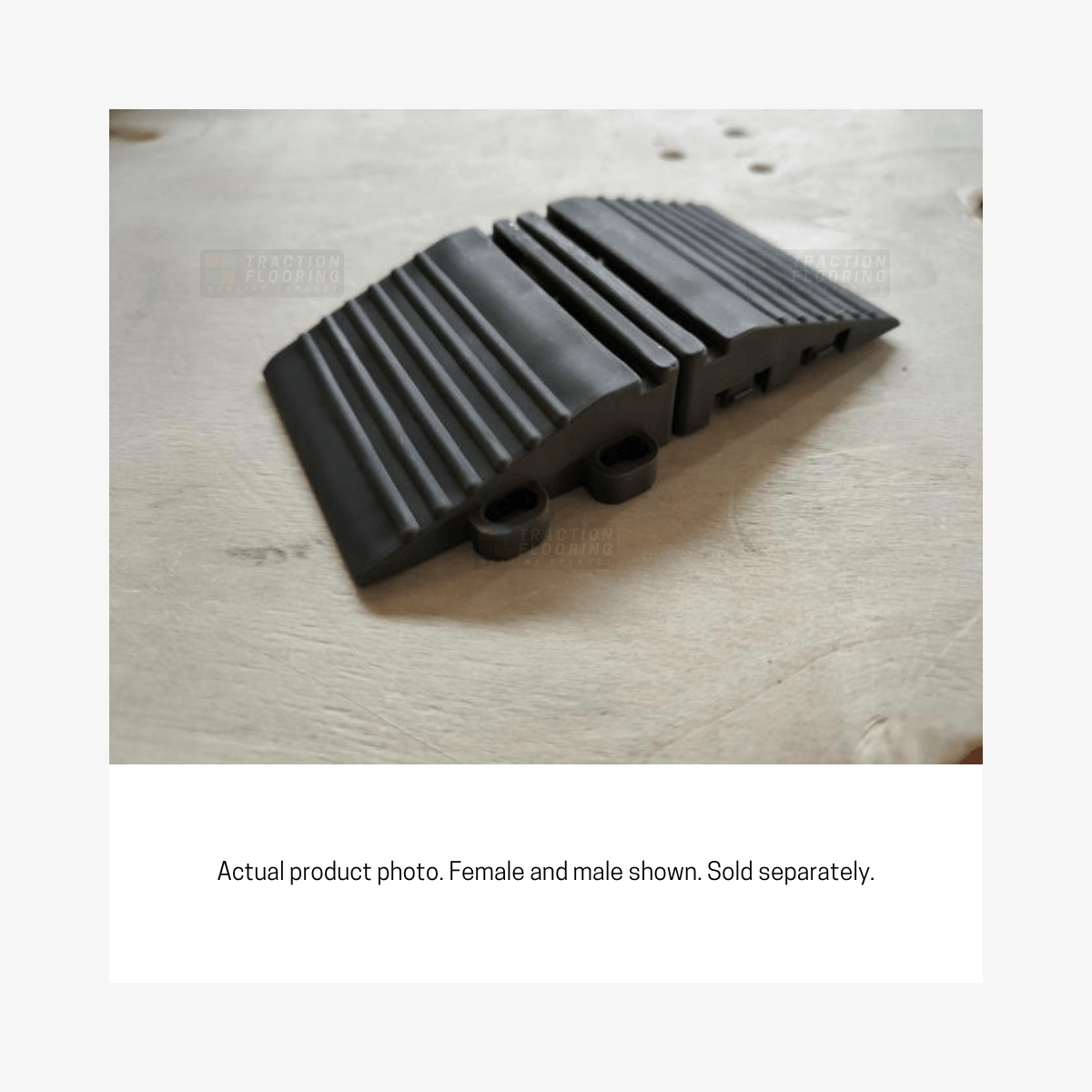 CordLink Tile Female Edge Ramp 60x60x18mm, Dark Grey