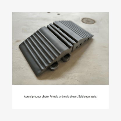 CordLink Tile Female Edge Ramp 60x60x18mm, Light Grey